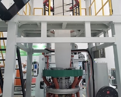 Degradable film blowing unit